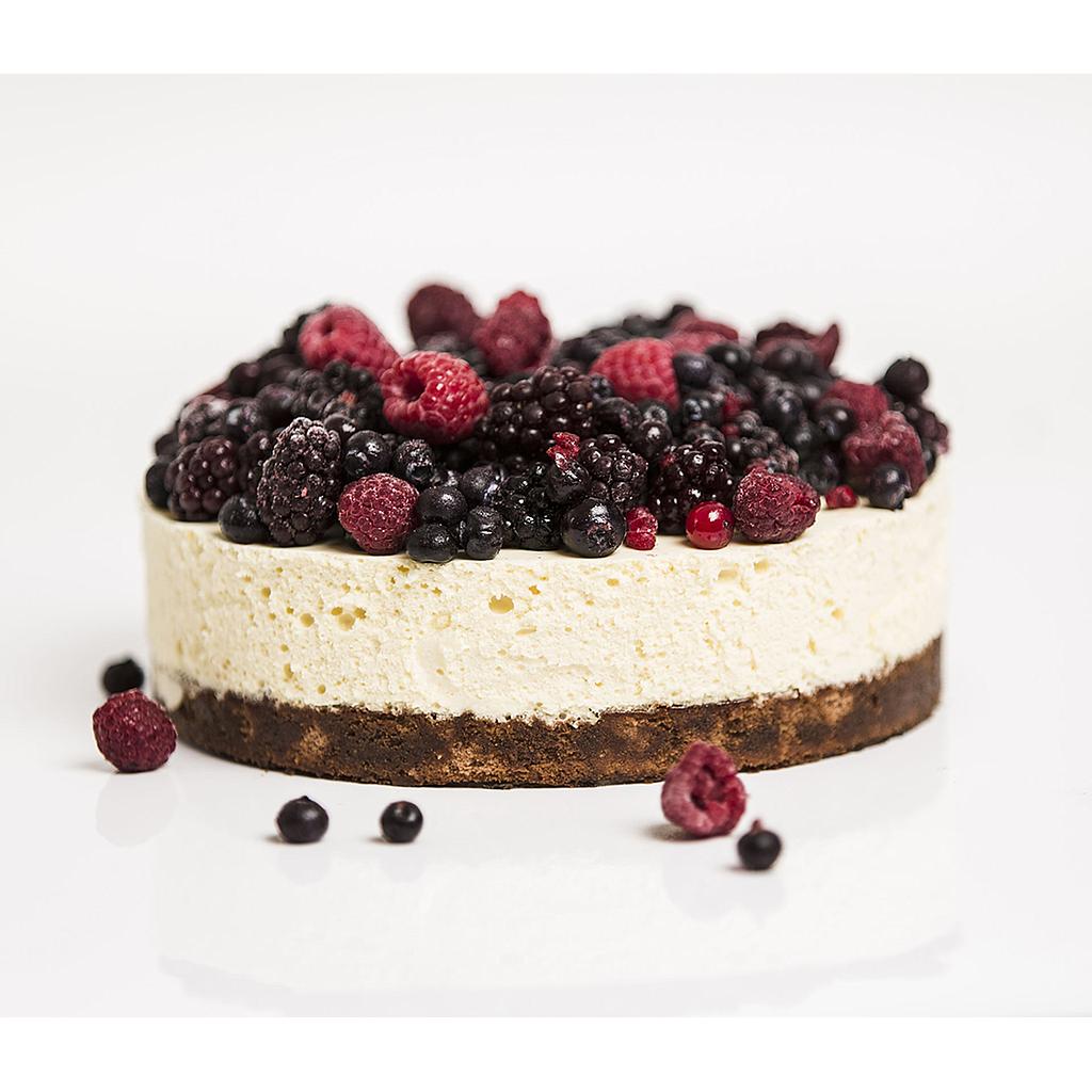Torta Mousse de chocolate blanco y frutos rojos
